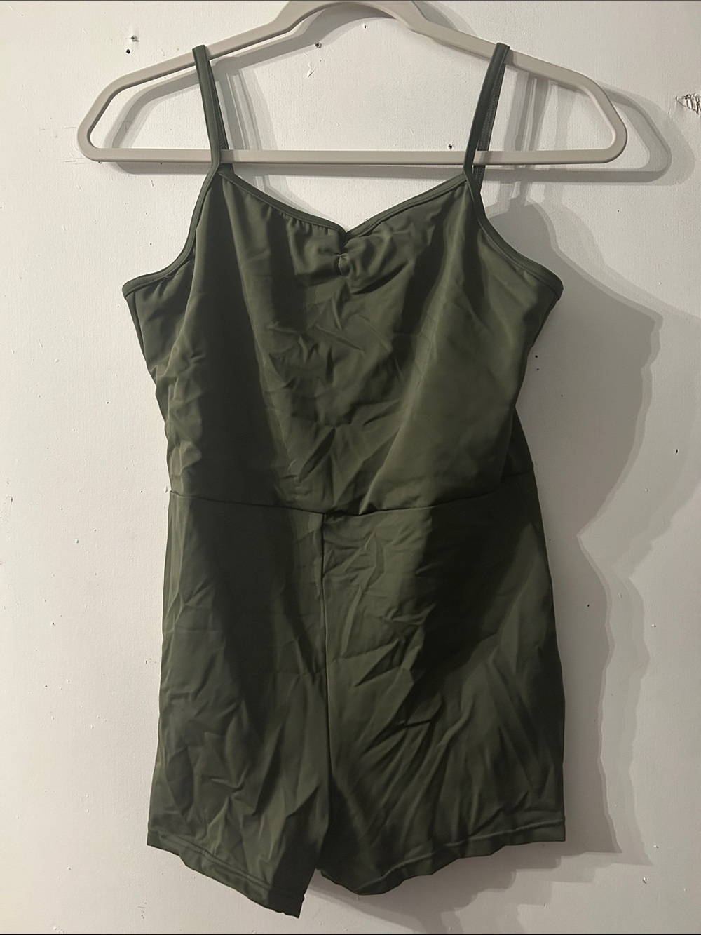 Weissman Olive Green Sleeveless Jumpsuit